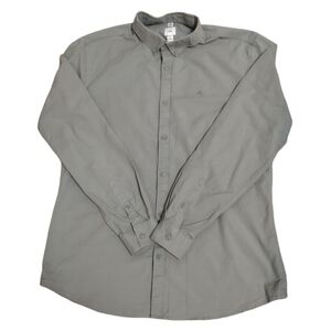 River Island Stretch Oxford Shirt – Olive Green – Size Large – Sleek & Sharp